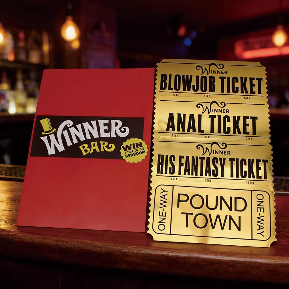 Chocolate Bar Wrapper Paper Golden Ticket Valentine's Gift Anniversary Present Girlfriend Wife Favor for Him Boyfriend Husband Funny White Elephant Gift (Blow)