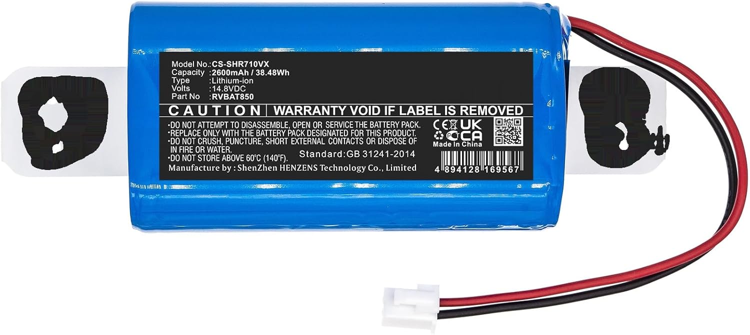 Battery Replacement for Shark ION Robot Vacuum R75 RV1000 IQ R101 RV750_N RV2001WD RV1001AE Shark RVBAT850A RVBAT850 Battery (14.8V)
