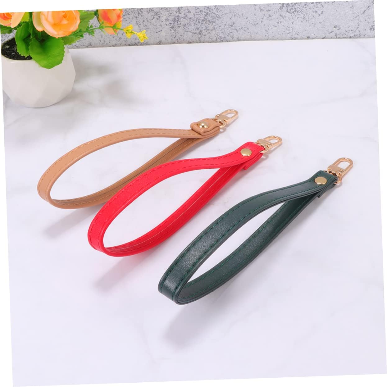 TEHAUX 2pcs wrist strap Purse Wristband wristlet strap for wallet Wrist Lanyards Leather Hand Strap wrist