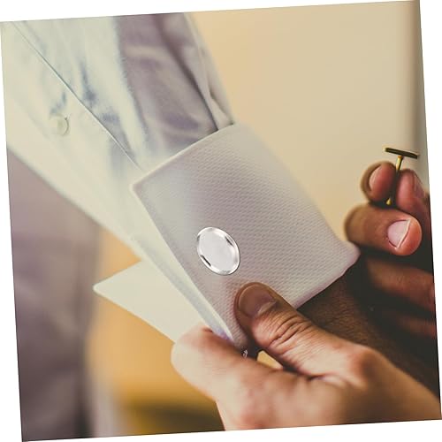 Miniatura 4 de Gemelos de camisa 1 juego de gemelos franceses troquelados para decoración de boda para ceremonia, blusas plateadas para mujeres, moldes de silicona