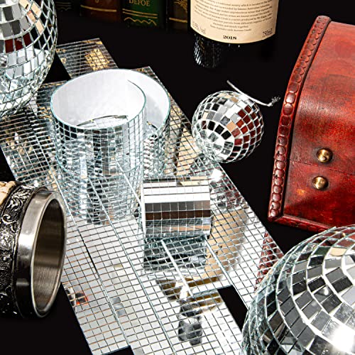 Pp Opount 4720 Pcs Disco Ball Tiles, 5 X 5 Mm Self-Adhesive Mirror Tiles For Diy Disco Balls, Mini Glass Tiles For Art Collage, Indoor Outdoor Craft Decoration(Silver) #TOP5