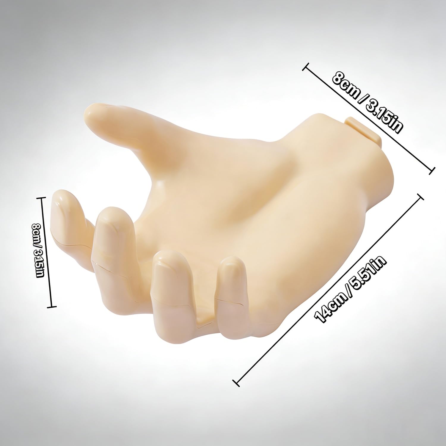 Handförmige Seifenschale selbstklebend ohne Bohren – 5 Haken. Wandmontage, Kunststoff, schimmelresistent (Mold), seifenhalter mit Ablaufrinne. seifenschale dusche, Badezimmer seifenhalter(schwarz) - 5
