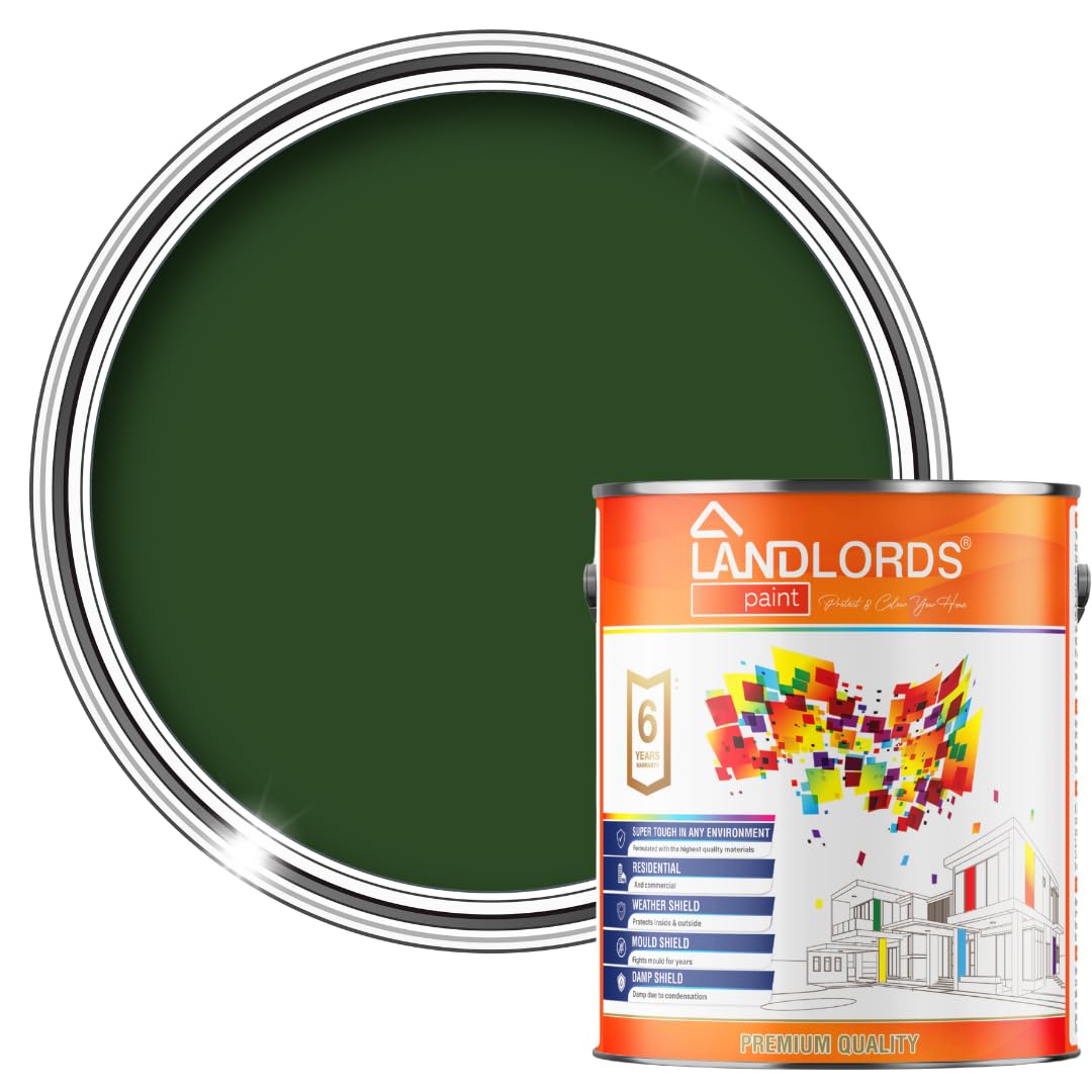 Landlords Chalkboard & Blackboard Paint - Racing Green - 5 Litre | Matt Finish For Interior and Outdoor Walls| Non-Toxic
