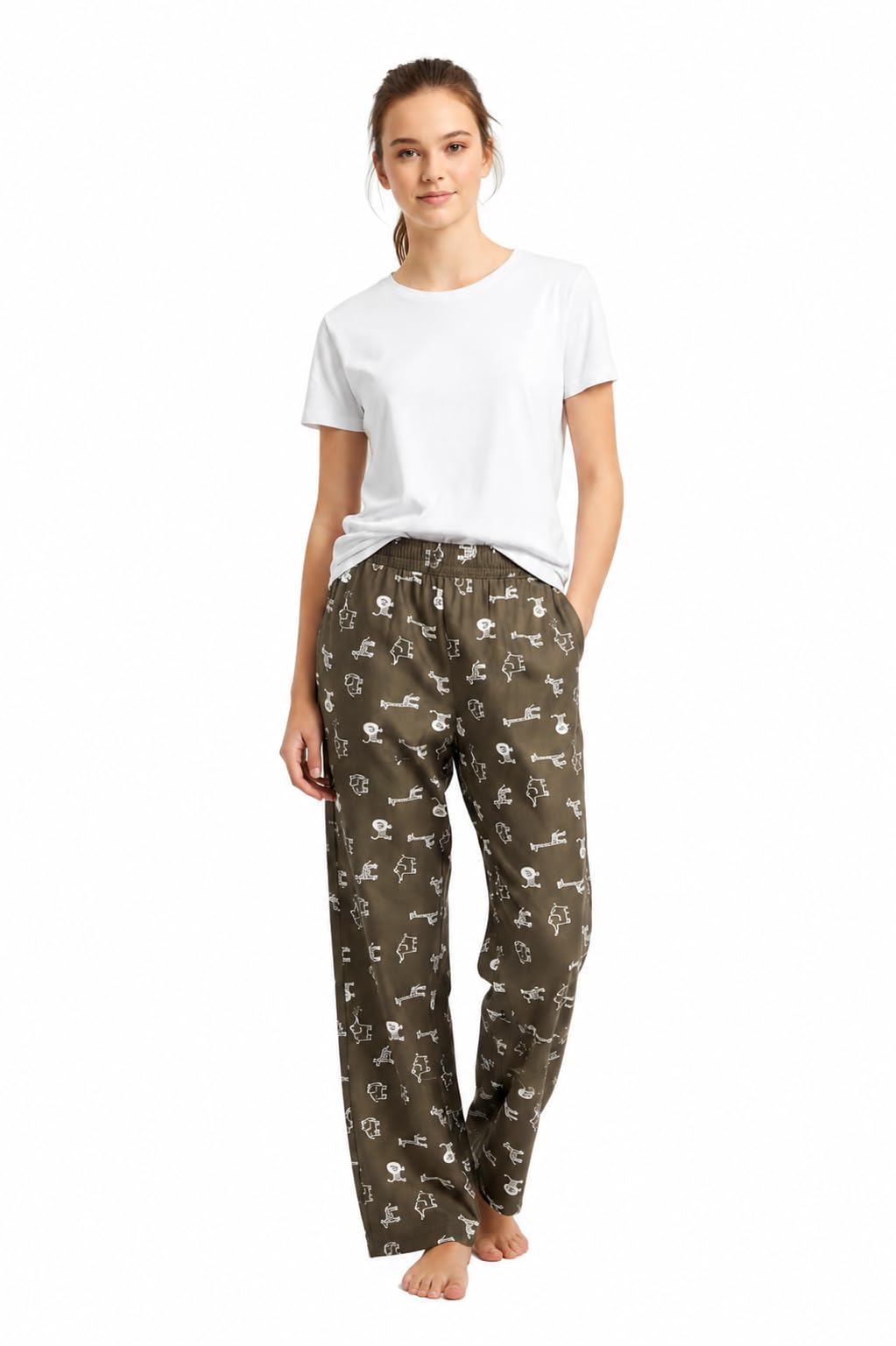 Ladies Cotton Printed Lounge Pants, Comfortable Casual Wear for Women-image-30