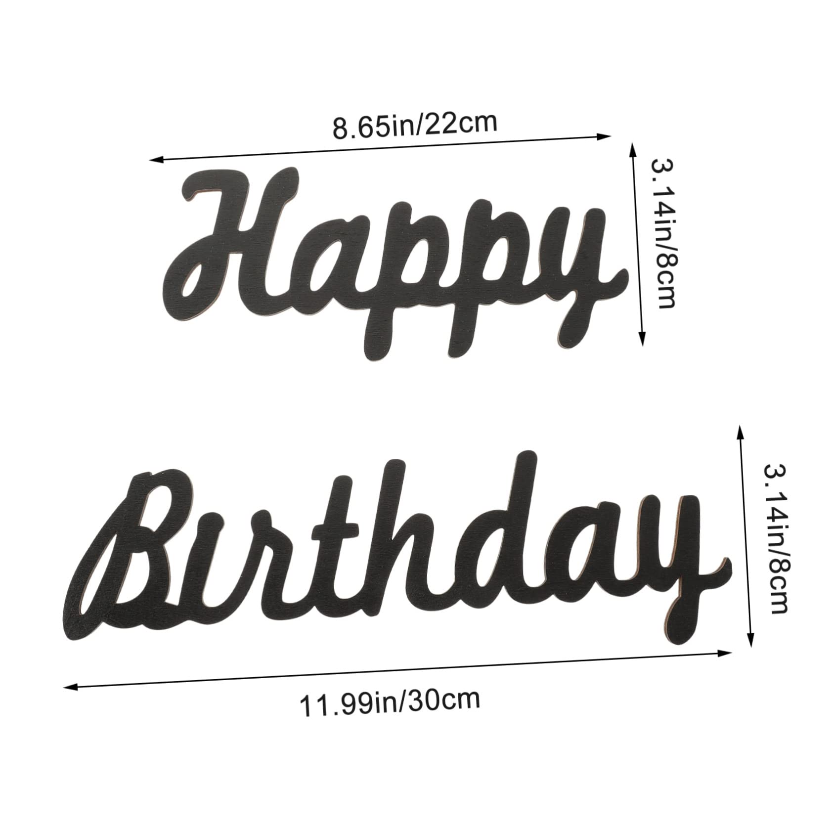 CIMAXIC Birthday Set Wall Stickers Happy Birthday Cutouts Wood Sign Decor Party Wall Backdrop