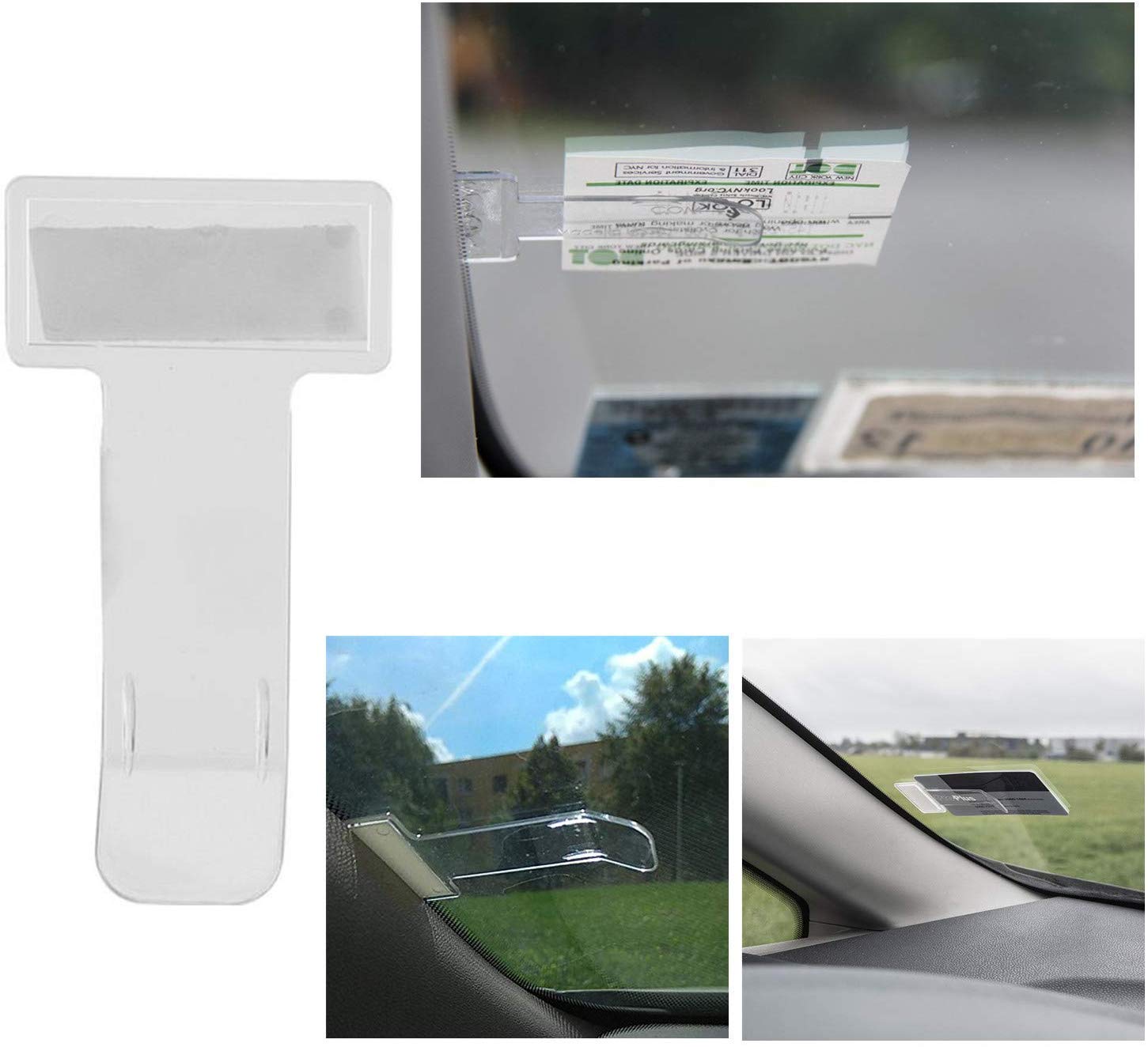 Clip Per Biglietto Parabrezza Auto | 6 Pezzi Trasparenti | Porta Biglietti Di Parcheggio E Tessere | Adesive E Pratiche - Foto 7