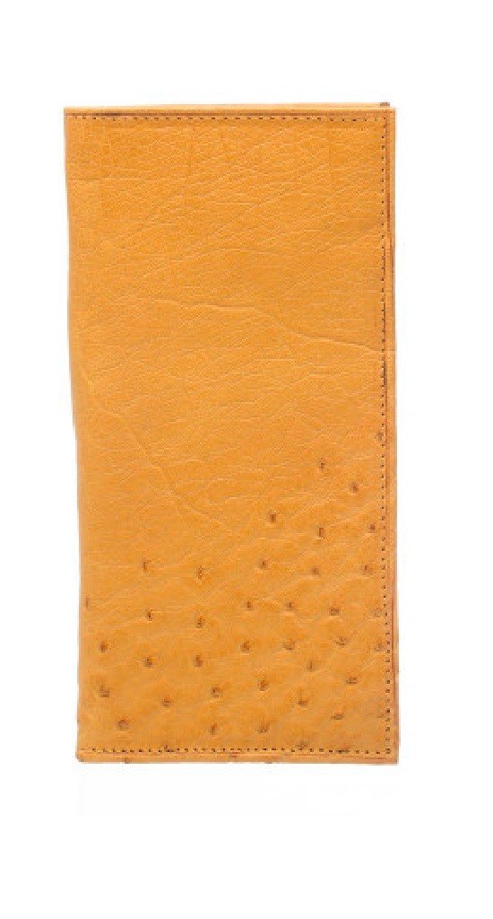 Ferrini Smooth Ostrich Checkbook Cover Buttercup