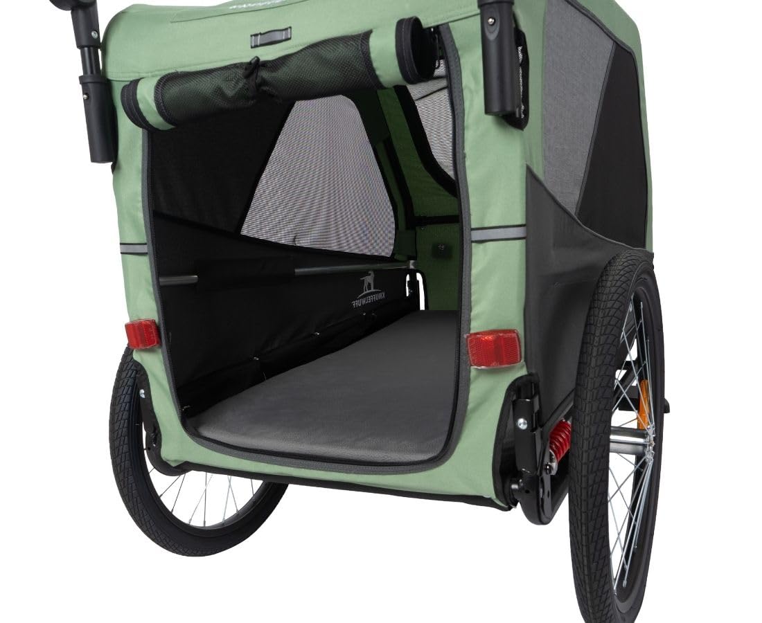 Knuffelwuff Reisematte für Hundeanhänger Cruvado | Passgenau | Komfort Kaltschaum Polsterung | rutschfeste Unterseite | EasyClean Bezug abnehmbar und bei 30°C waschbar | Zubehör Hundeanhänger