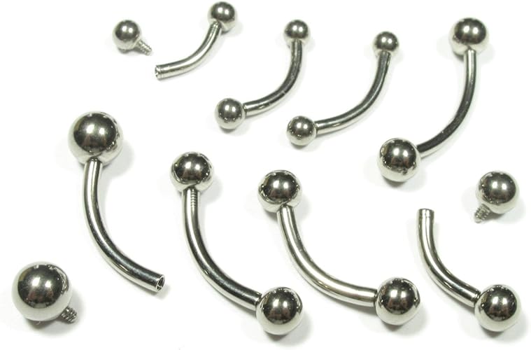 Amazon Jewels ジュエルズ チタンインターナルカーブバーベル 14g 内径11mm ボール5mm ボディピアス G23チタン ボディピアス 通販