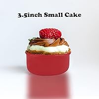 Vista 6 de Molde para pasteles de 4 pulgadas, paquete de 4 moldes de silicona para hornear moldes redondos para tartas, molde antiadherente para hornear, molde