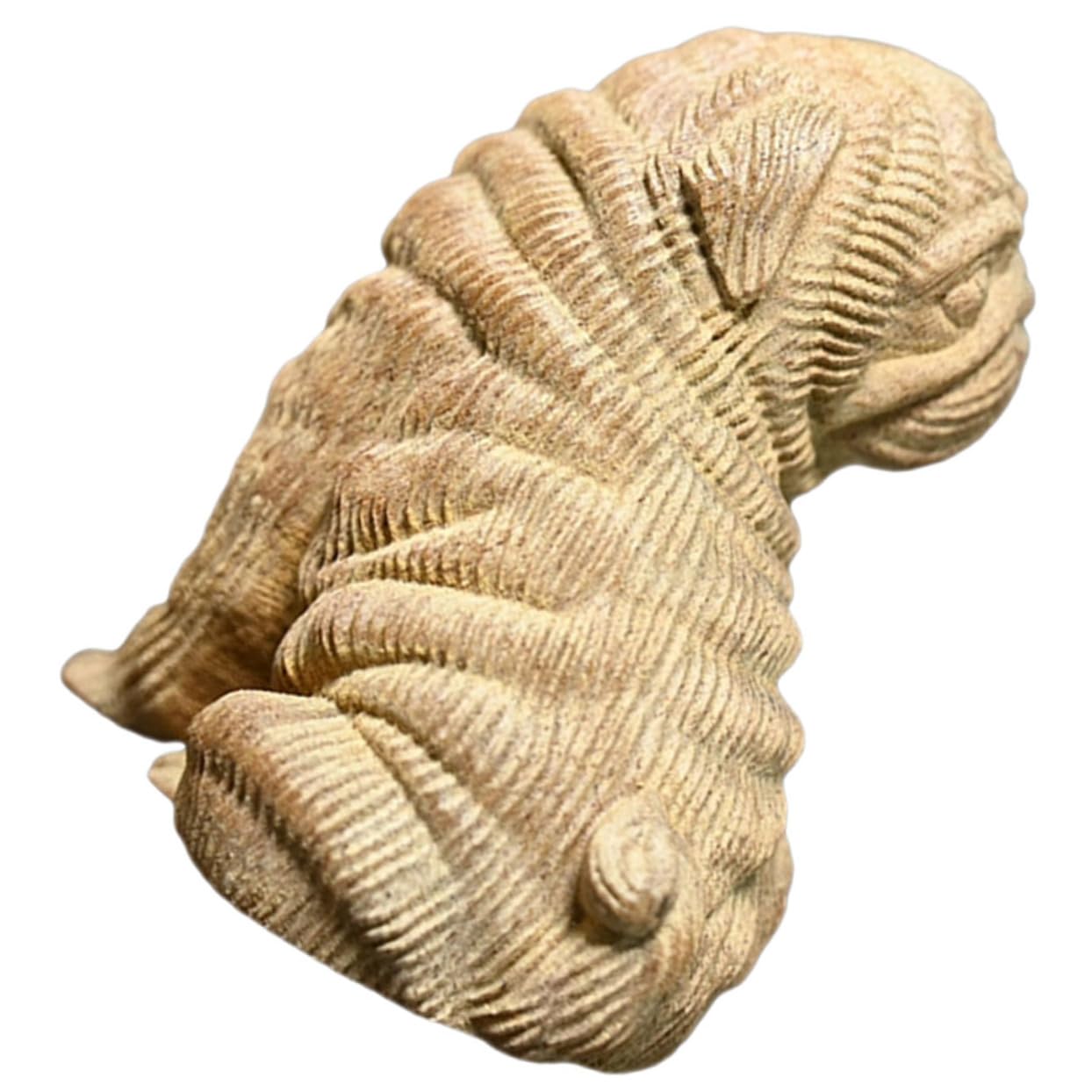 Cabilock Adorno Shar Pei estatuilla de Perro de Escritorio Tope de Puerta para Perros Decoración de Madera Escultura de Madera de Animal doméstico artesanía de Talla de Madera Phoebe de Oro