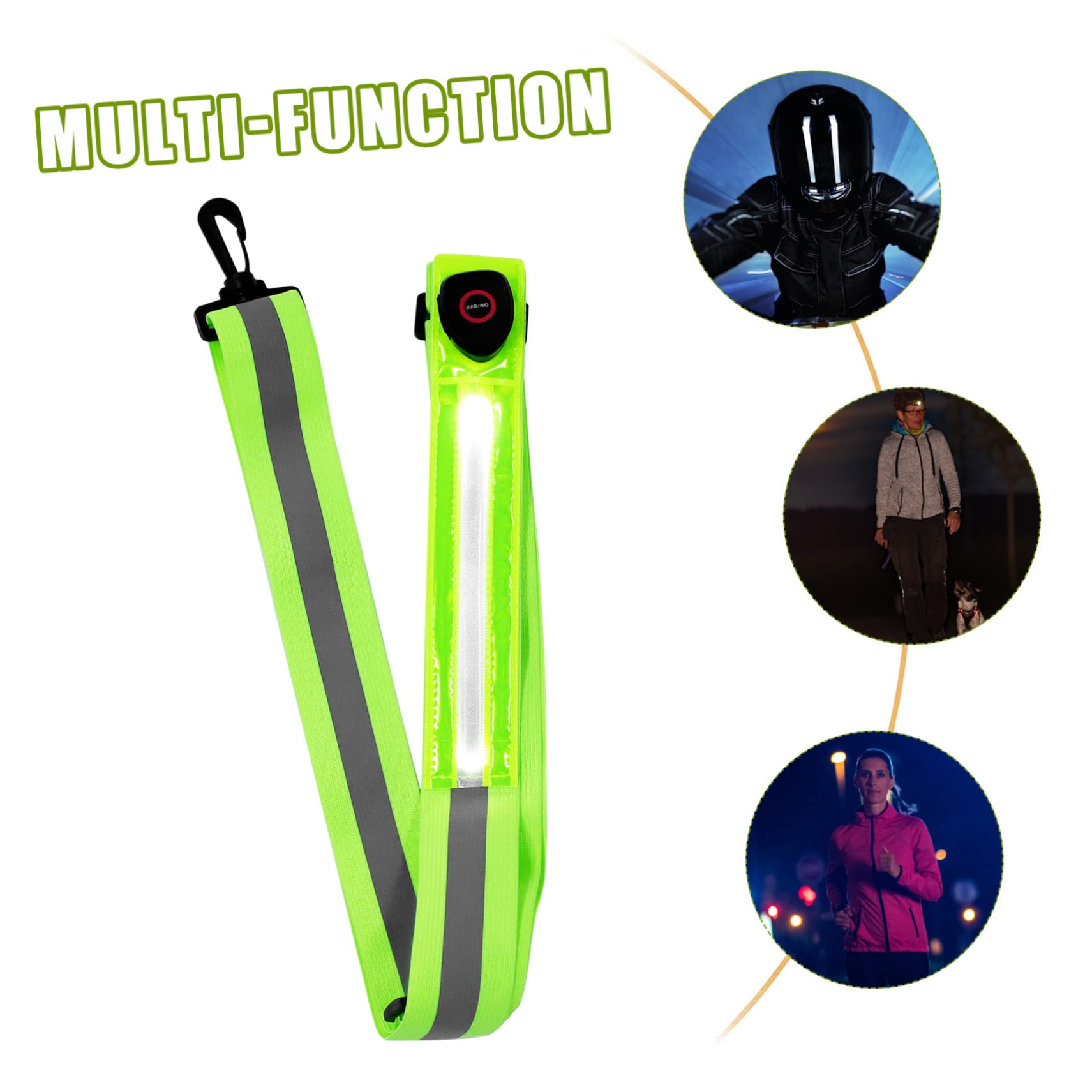 BESPORTBLE 3pièces Réfléchissante LED Rechargeable pour Course Sangle Ajustable Et Haute Visibilité pour Jogging Et Cyclisme