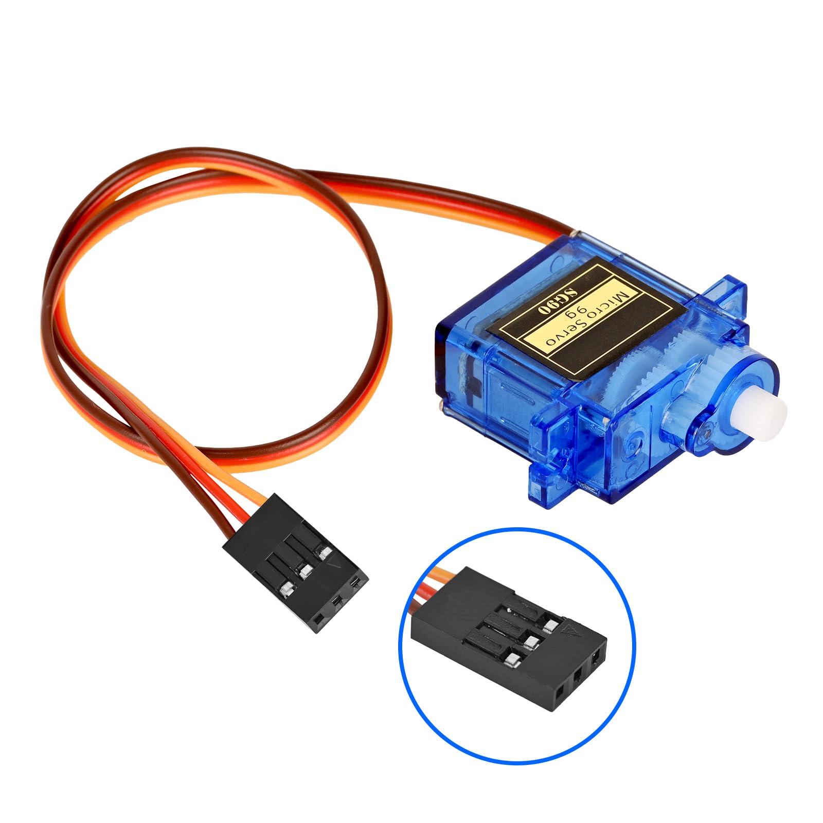 Queta 10Pcs SG90 Micro Servo Moteur pour RC Voiture Robot Hélicoptère Avion télécommande