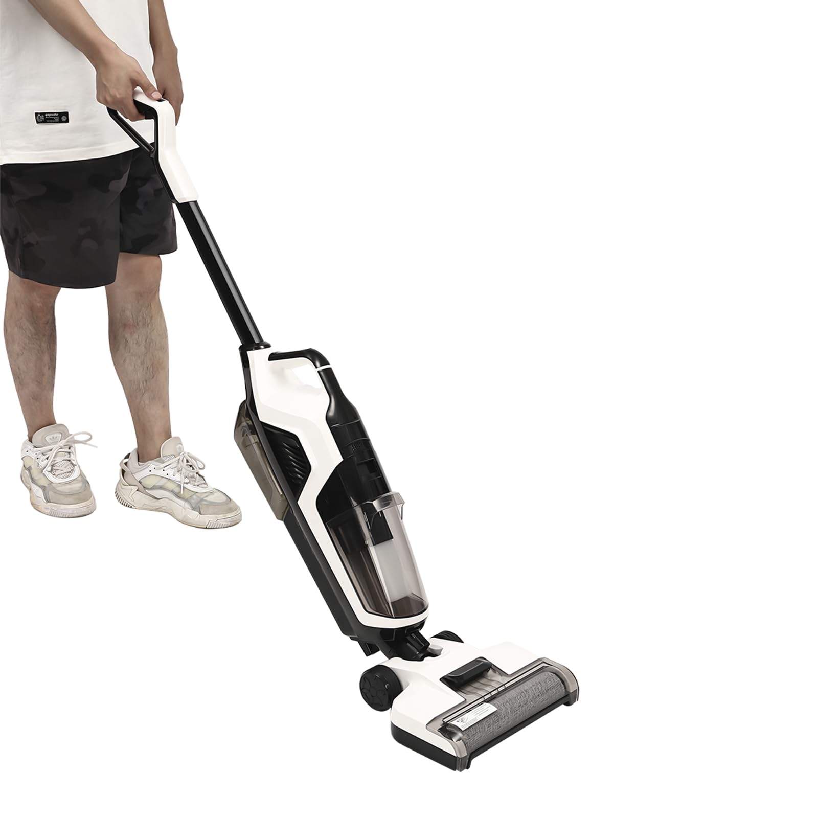 BathrenaCordless Wet Dry Vacuum ＞3000Pa - Stick Vacuum Floor Cleaner and Mop, One-Step Cleaning Vacuum Mop for Hard Floors, Great for Sticky Messes and Pet Hair - Up to 0-60mins Runtime
