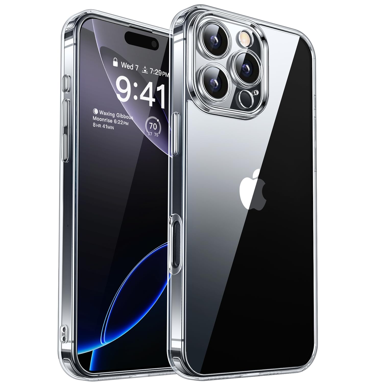 Custodia Opaca Per IPhone 16 Pro Max - Protezione Completa Fotocamera, Antiurto, Blu Profondo