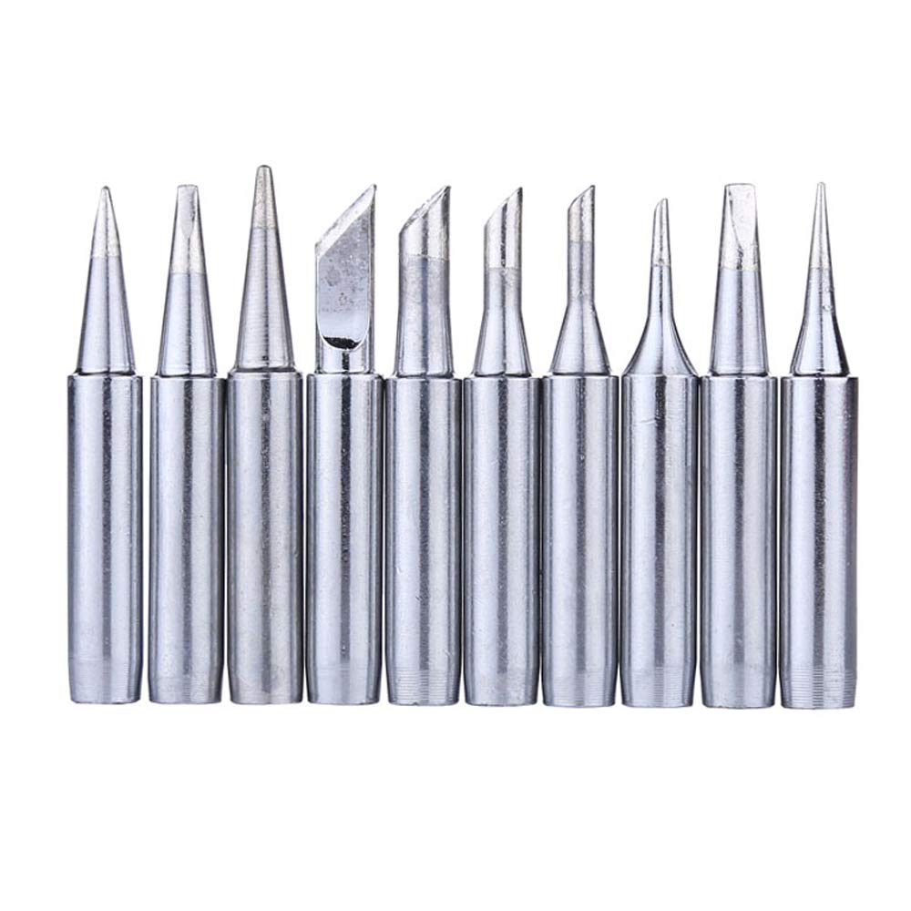 10Pcs/Set 900M-T Welding Tool Lead-Free Soldering Iron Tips Pure Copper Electric Soldering Iron Head Bit For Solder