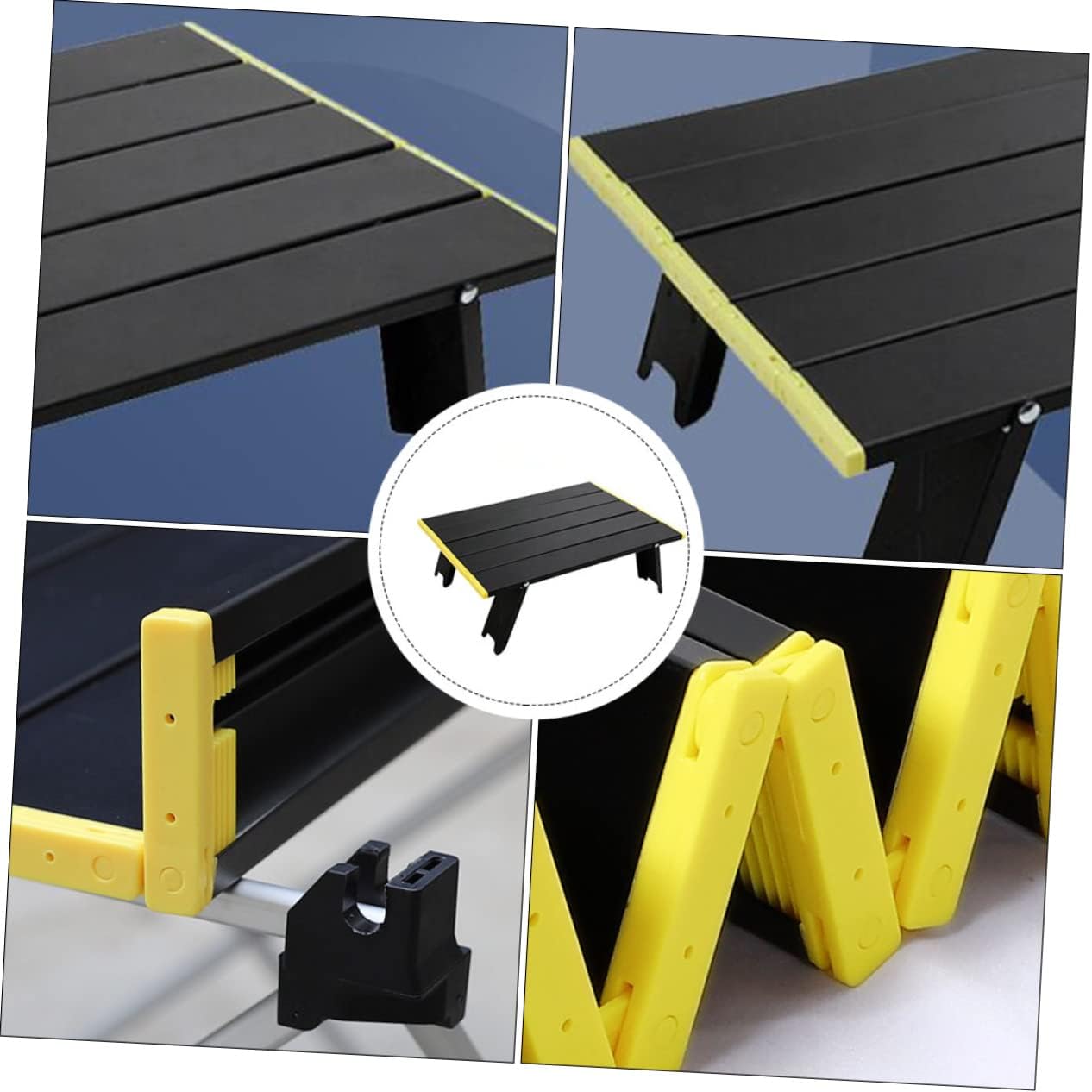 Portable Camping Table Folding Picnic Desk for Outdoor BBQ Easy to Clean Aluminum Alloy Compact Design for Beach Parties and Travel