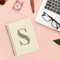 Vista 92 de Bnwepo Initial Leopard Letter T Notebook Journal, Preppy Bow Monogrammed Monogram Gifts for Women, Monogram Notebook Journal, Personalized Notebook