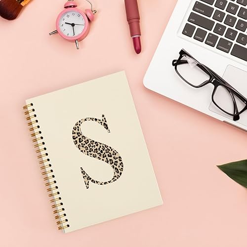 Miniatura 92 de Bnwepo Initial Leopard Letter T Notebook Journal, Preppy Bow Monogrammed Monogram Gifts for Women, Monogram Notebook Journal, Personalized Notebook