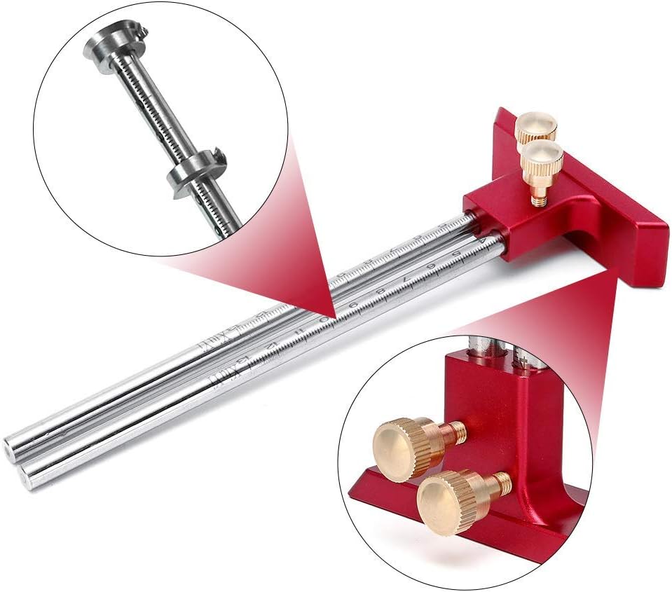 Double Head Scriber Stainless Steel Woodworking Marking Gauge Scriber Ruler Wood Scribe Tool