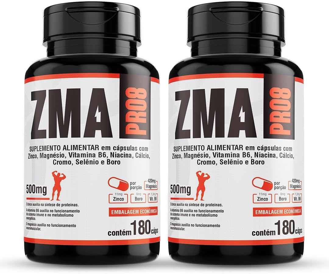 Floral Ervas do Brasil, Zma Pro8 180 cáps Magnésio Zinco Boro Cromo Selênio Cálcio