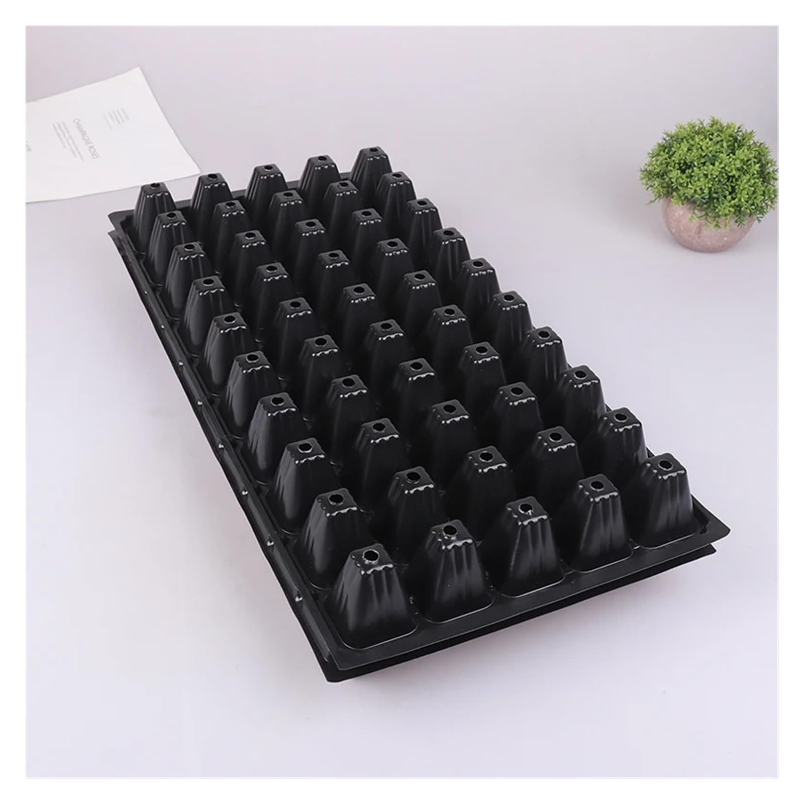 Semilleros De Germinacion 10 bandejas de plástico for plántulas de 50 Celdas, bandejas de germinación for jardinería, recipientes Negros for plántulas, Suministros for jardinería