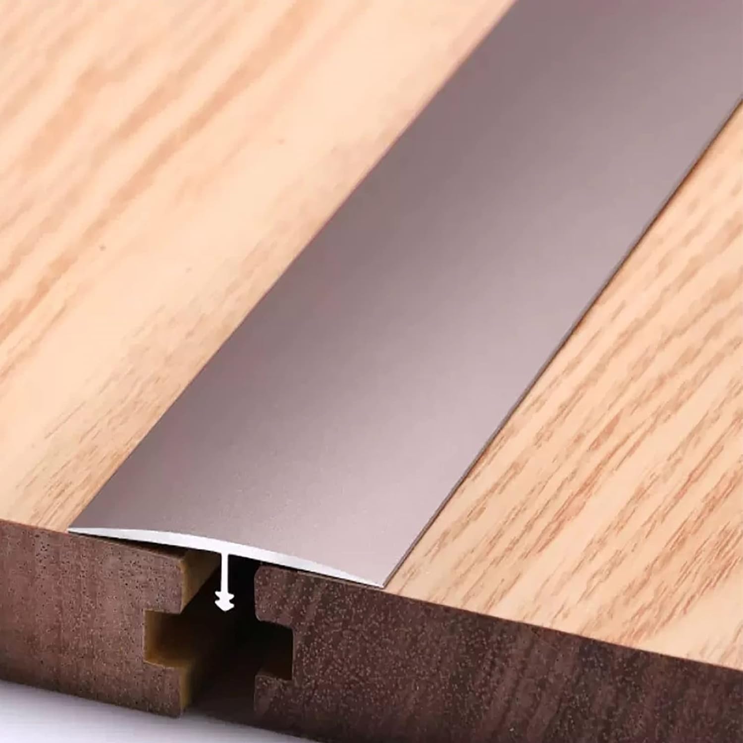 Tira de aluminio extra ancha de 51.2 pulgadas, transición de umbral para alfombras y azulejos, tratamiento de suelo sin costuras, protector de juntas de suelo, fácil instalación