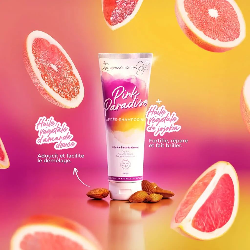 Les Secrets de Loly – Routine Cheveux Frisés – Coffret 4 Étapes : Shampooing, Après-Shampooing, Lait Smoothie Ananas & Gelée Boost Curl – Structure & Hydratation – Vegan 97% Naturel – 4 x 250 ml