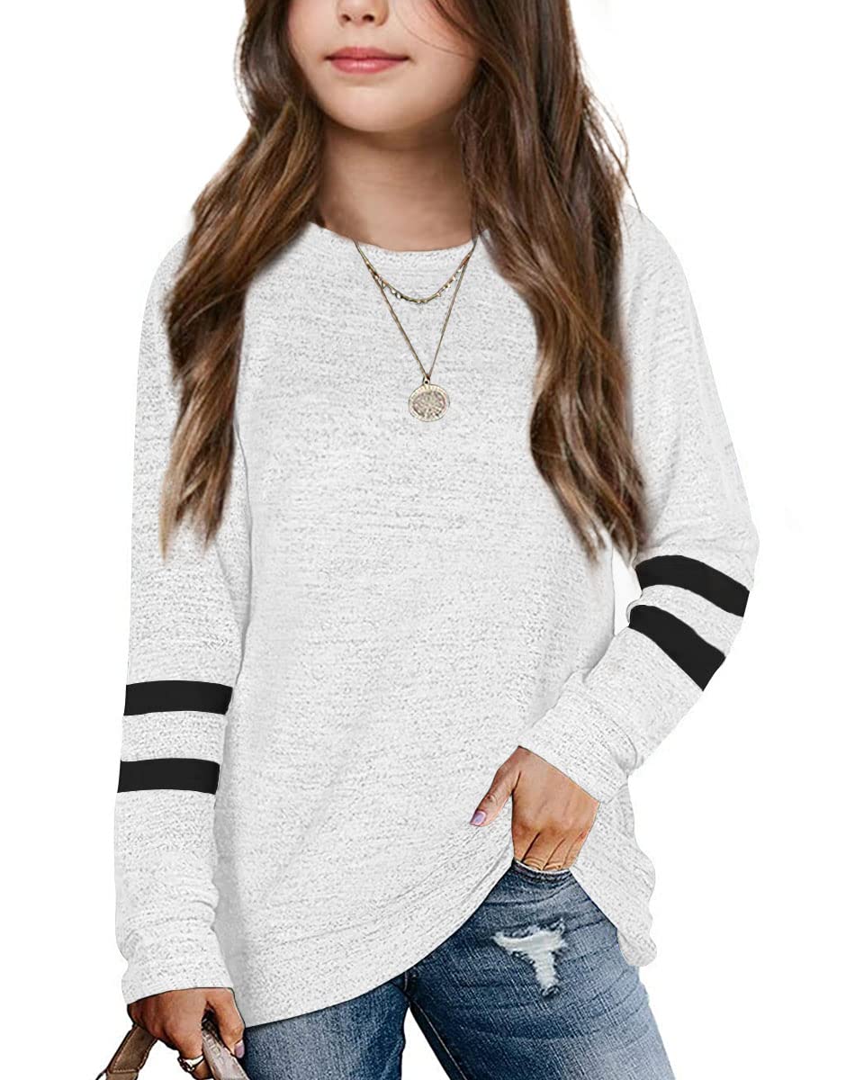 Apbondy Girls Shirts Casual Long Sleeve Crewneck Loose Sweatshirts