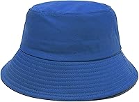 Vista 8 de PFFY Bucket Hat for Women Men Cotton Summer Sun Beach Fishing Cap Negro/Rojo (reversible)