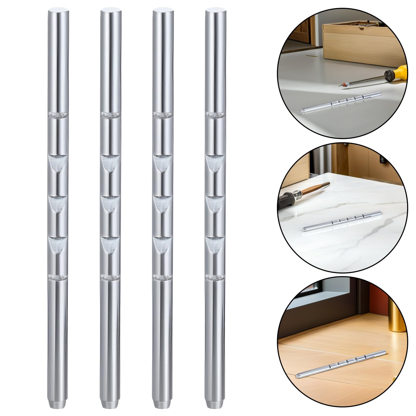 Artibetter Lot de 8 Tiges Appui-tête en Métal Argenté pour Siège Auto Réglage Multiangles et Fixation Solide, Accessoire Voiture Intérieur Pratique