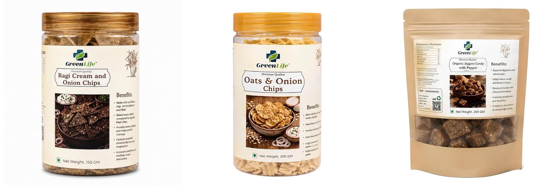Ragi Cream & Onion Chips | Baked | 150gOats & | Oats | Crispy Flavor | 200gOrganic Plain Jaggery Candy 500g | Natural Desi Gur | Chemical-image-42