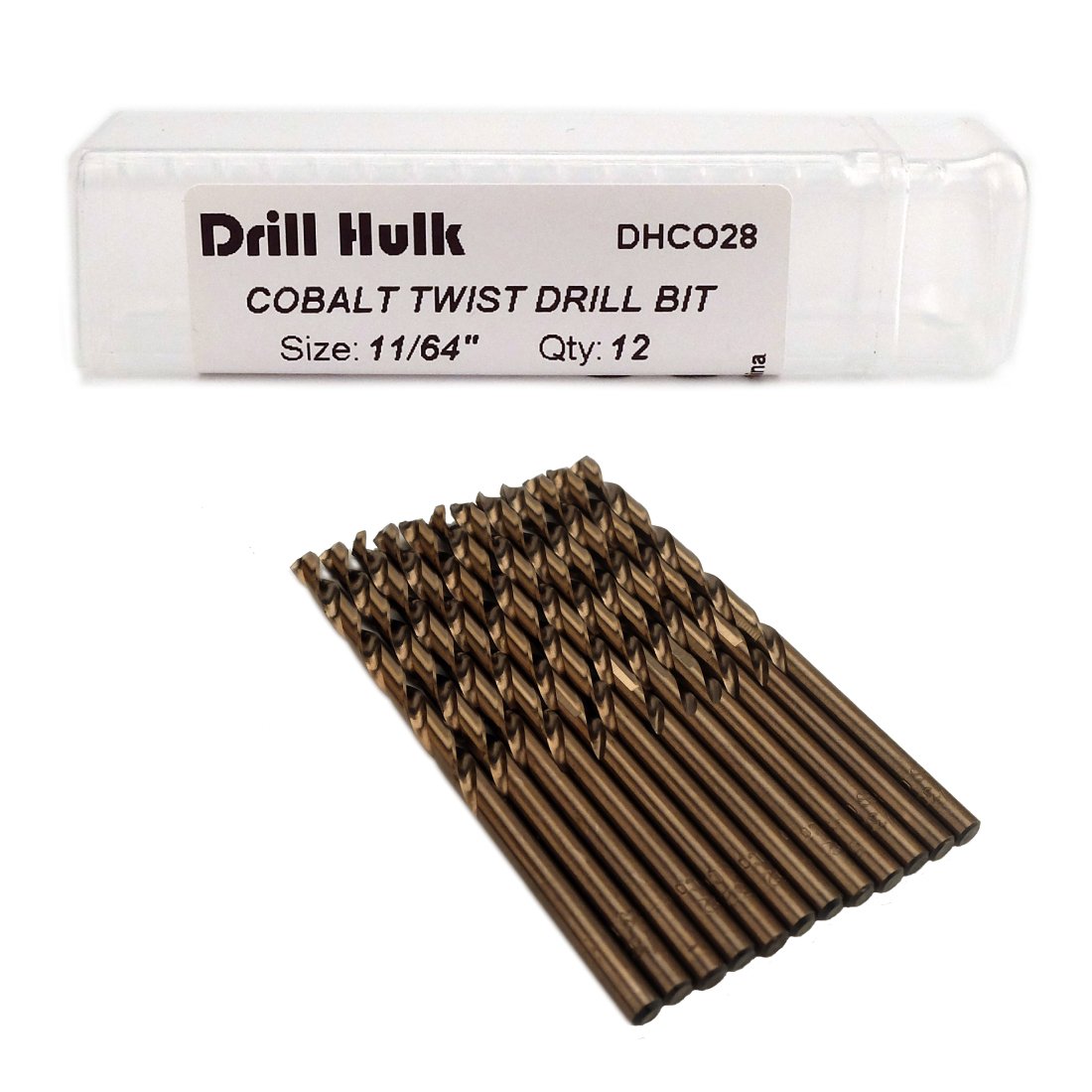 1/4-Inch Cobalt Steel M35 Jobber Length Twist Drill Bits for Hard Metal, Stainless Steel, Pack of 12 — Amazon image 7
