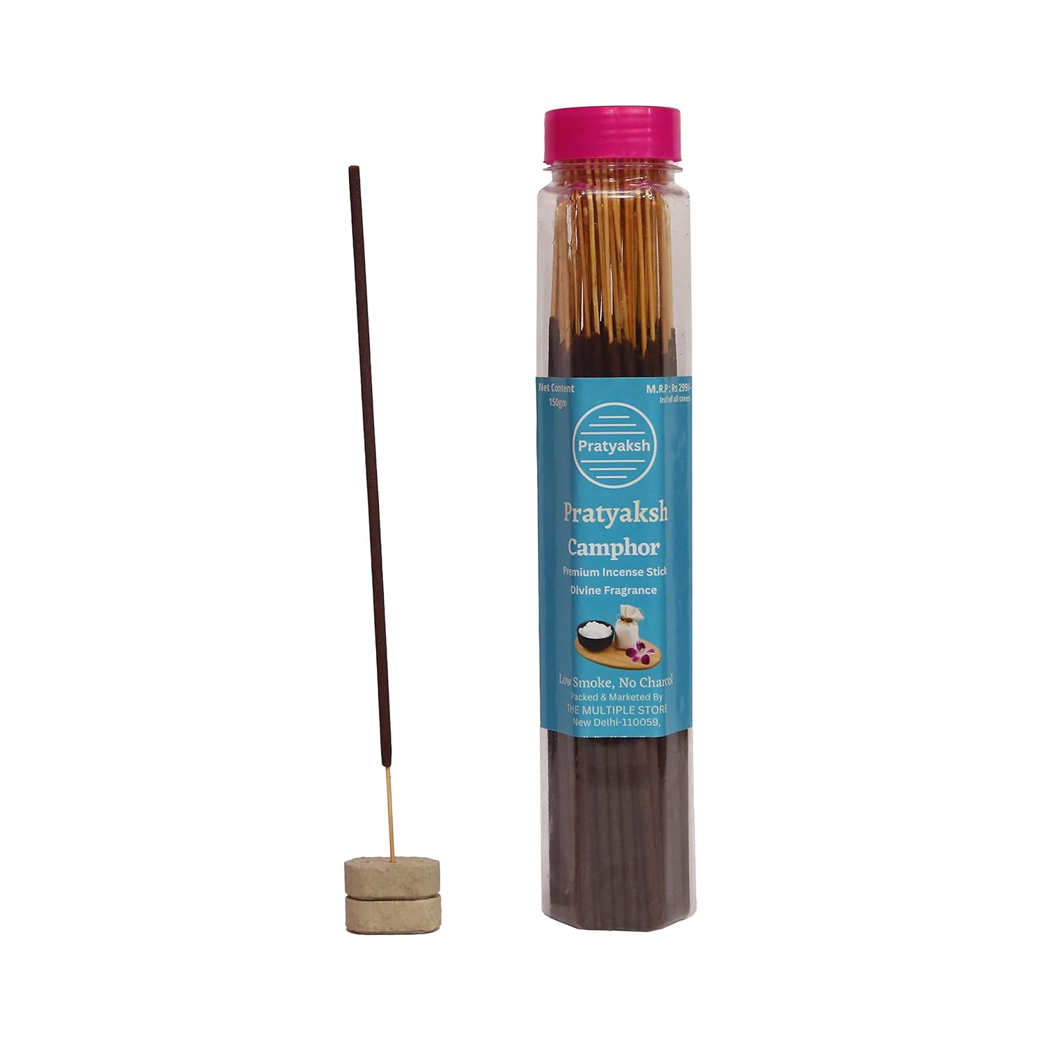 Pratyaksh Camphor Flavour Agarbatti (Incense Sticks) for Pooja, Divine