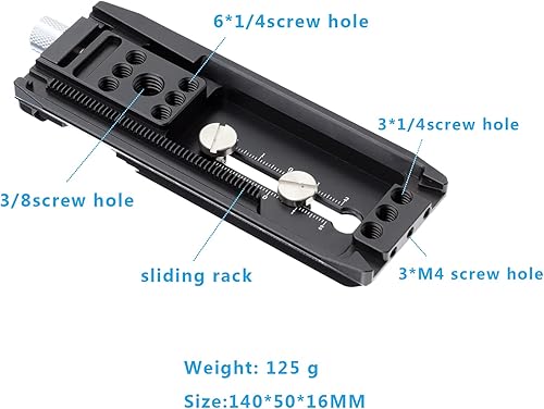 Miniatura 6 de Placa de liberación rápida para estabilizador de cardán DJI RS2RS3RS3-PRORSC2, con abrazadera estilo Arca Swiss