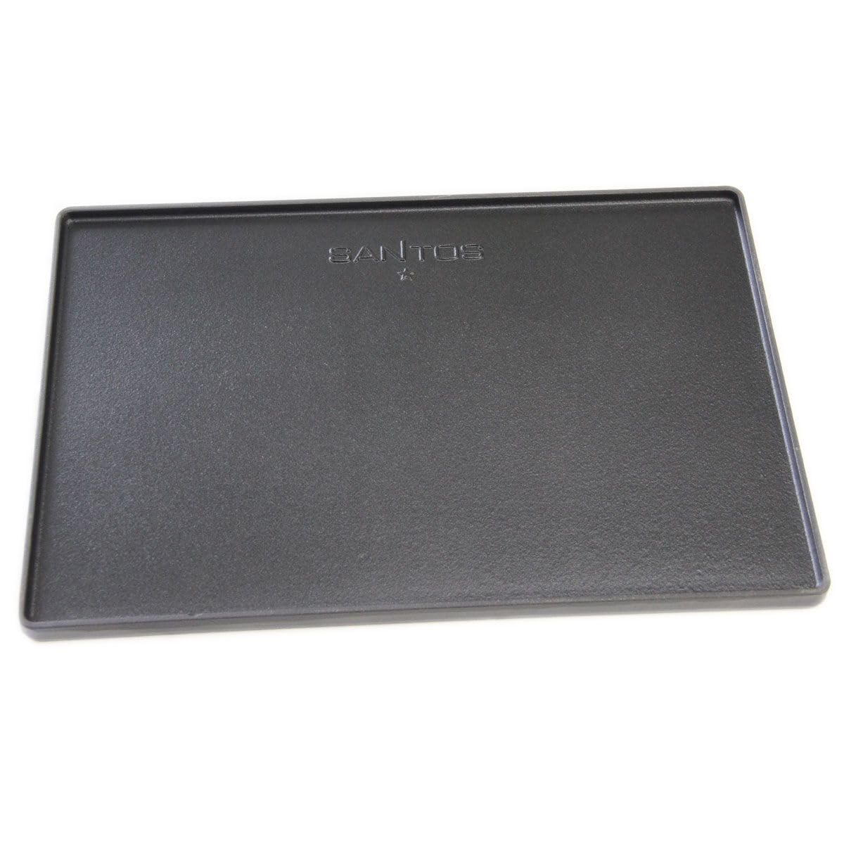 CHEFGASTRO Wende-Grillplatte Gusseisen für Santos S-Serie, 43 x 37,5 cm Plancha Pizzaplatte für Gasgrill