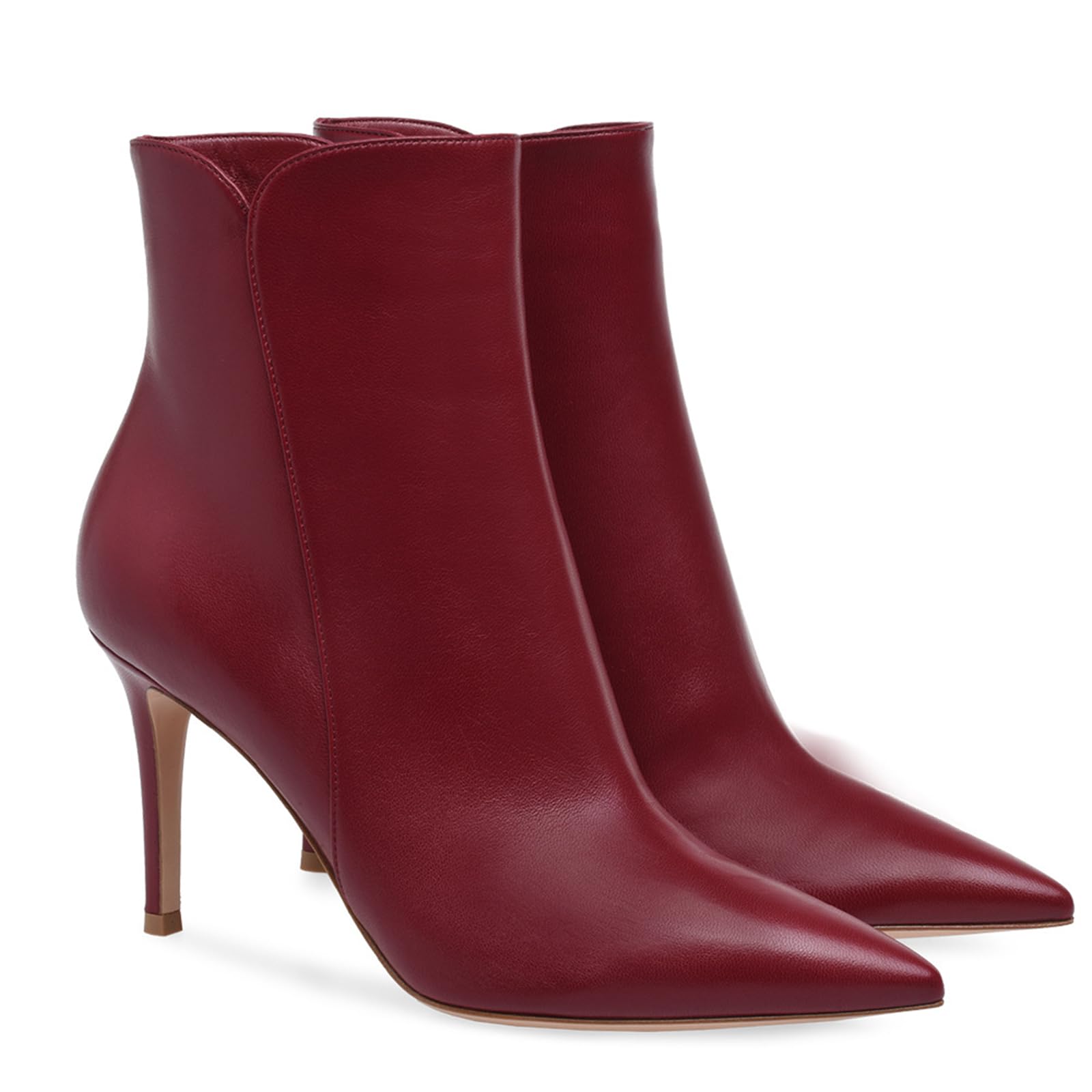 Sexy Pointed Toe High Heel Ankle Boots for Women Stylish Side Zipper Stiletto Short Booties Classic Comfy Dress