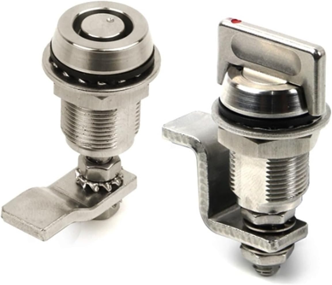 MS816-3S Small Tension Cabinet Lock Compression Locking Lock 304 Stainless Steel Shockproof Locking Lock 1Pcs(Dot Type with Key)