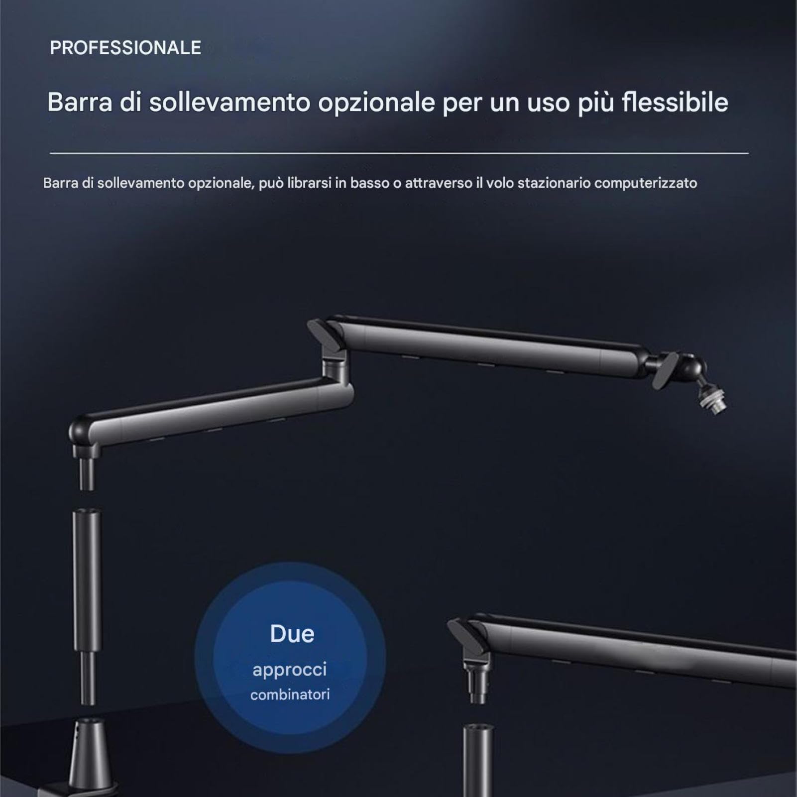 Braccio Porta Microfono Supporti Rotanti A 360 Gradi | Supporto per Braccio Microfono Per Podcasting Studio Musica Canto E Per Contenuti Desktop Computer