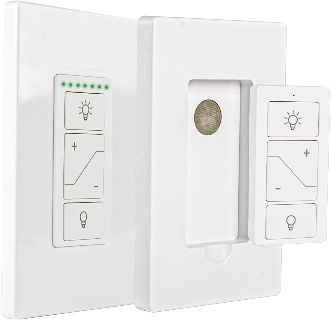 RGBZONE LED Dimmer Light Switch with Remote Control, Work with Alexa for Dimmable LED/CFL/Incandescent, Neutral Wire Required, Single-Pole