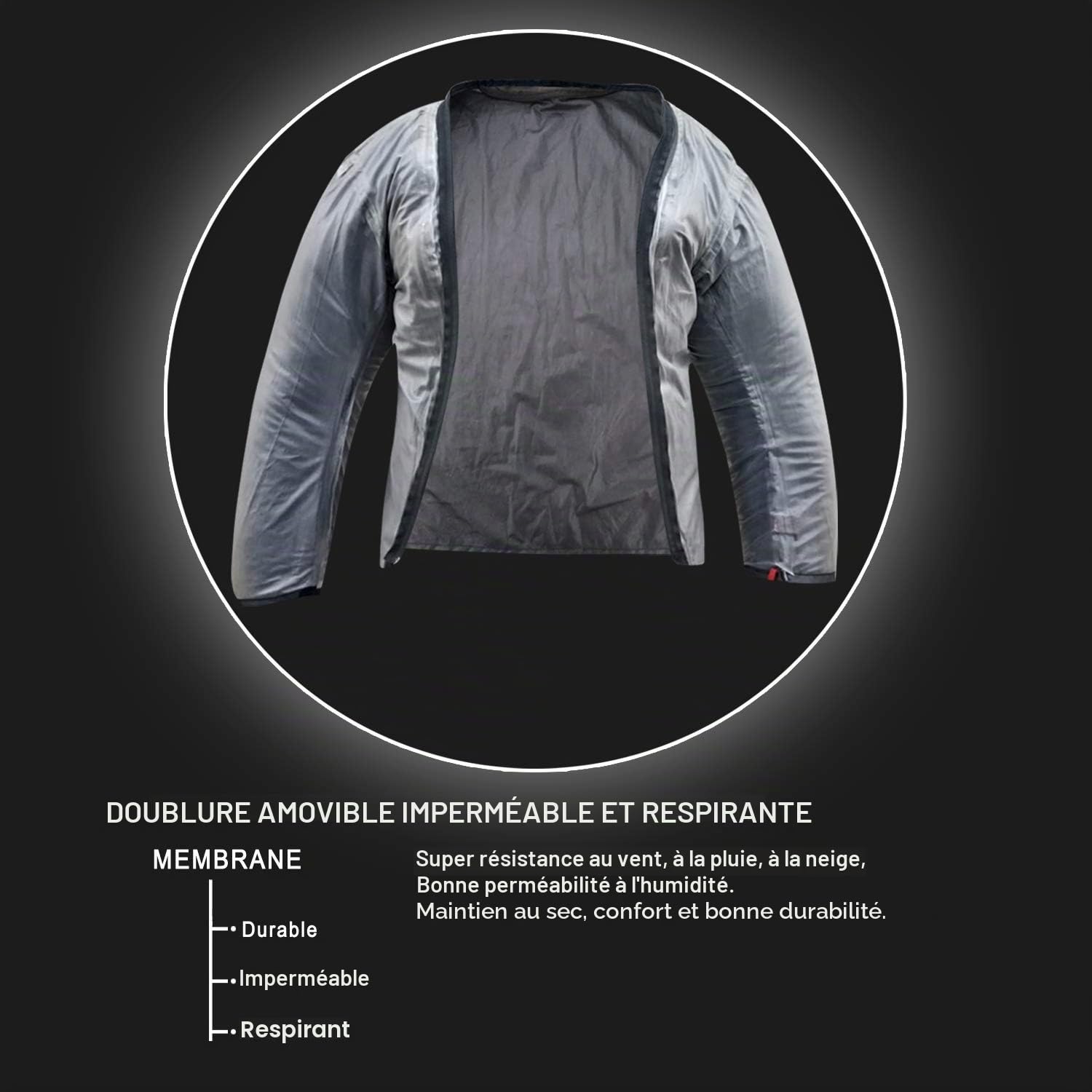 BREEZE | Veste de Moto d'Été pour Hommes | Veste Moto Imperméable avec Protection des épaules et des coudes - Veste Coupe Vent et Légère - Homologué CE - Accessoires de Moto
