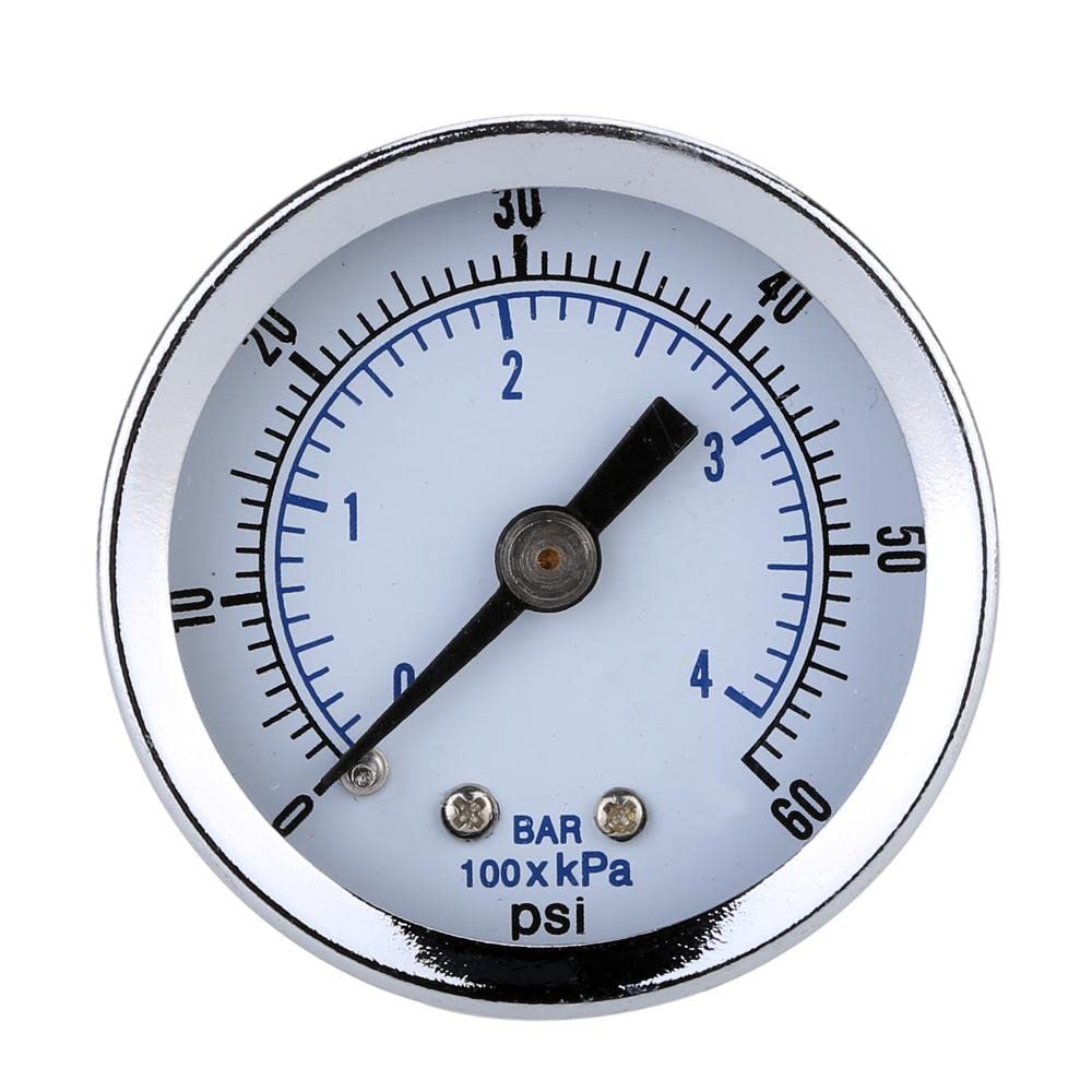 ATORSE Mini Dial Pressure Gauge Manometer for Water Air Oil Black 0-60psi 0-4bar-picture-27