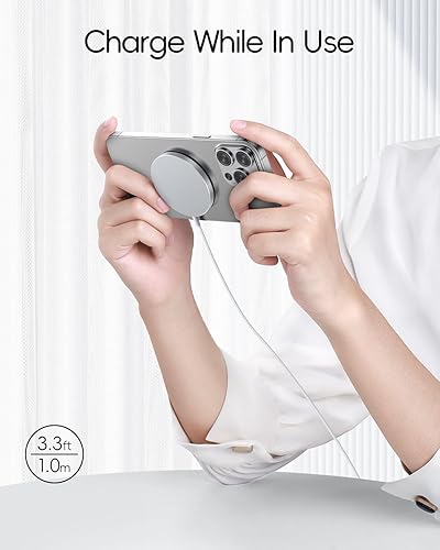 Miniatura 5 de Cargador inalámbrico magnético para Apple Mag-Safe, cargador inalámbrico magnético para iPhone serie 15141312, almohadilla de carga magnética fuerte