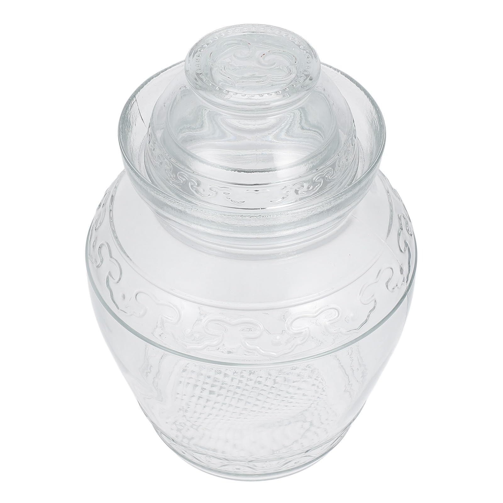 GALPADA Frasco de Vidrio para Fermentación Tapa Hermética, Tarro para Preparar Kimchi y Pepinillos, Recipiente para Conservar Alimentos en Cocina Doméstica