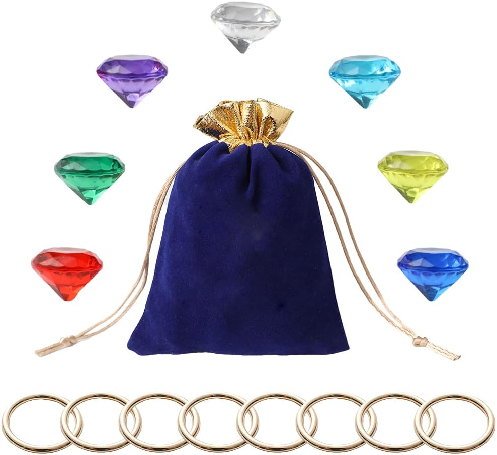 Sonic Bag Include Acrylic Diamond Gems Gold Power Rings Birthday Party Favor Supplies Party Decoration For Kids Party.