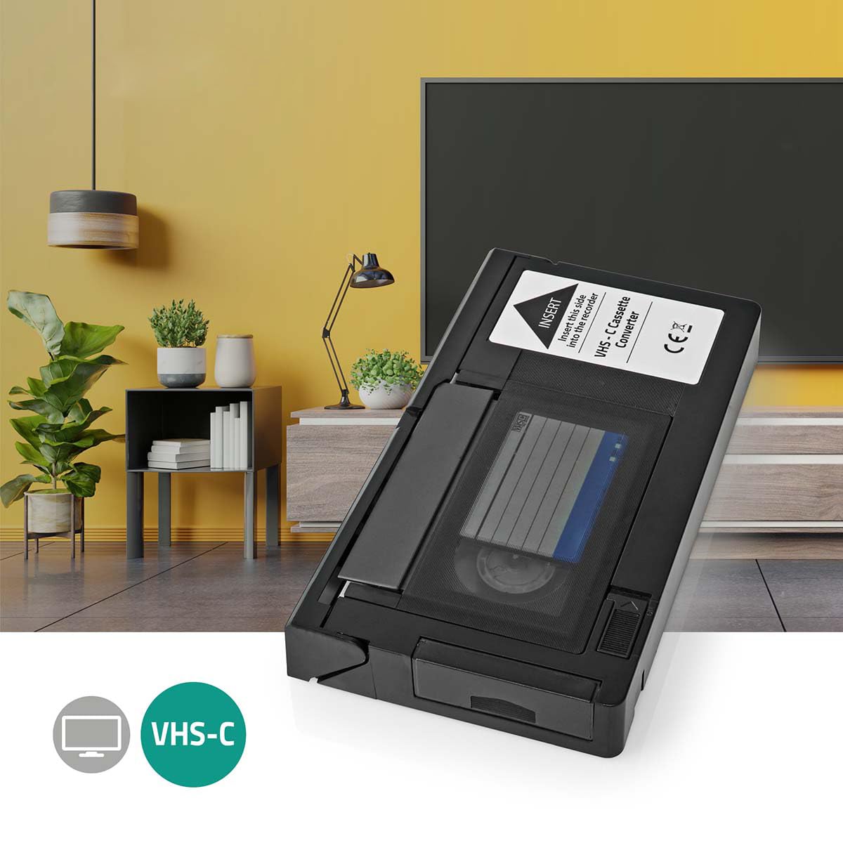 CABLEPELADO - Convertidor VHS-C a VHS – Adaptador Motorizado para Reproducir Cintas Antiguas en Videograbadora VHS