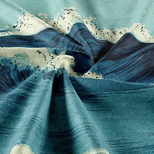 Nymb Ocean Tapestry Wall Hanging Blue Watercolor Ocean Waves Wall Art Tapestries, Japanese Anime Sea Wave Wall Decor Blue Indian Tapestry For Bedroom Aesthetic Home Dorm, Wall Blacket #TOP4