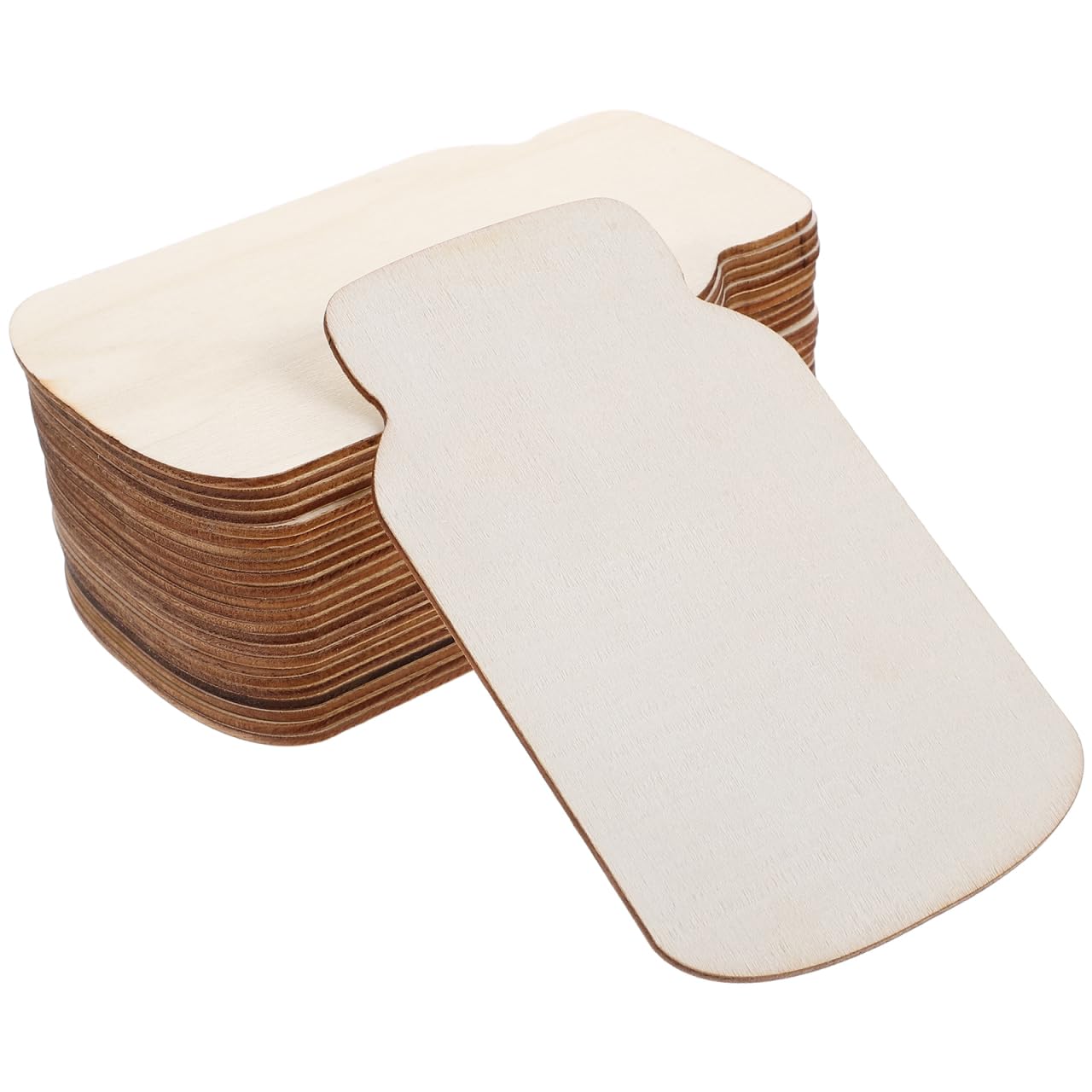 Tranches de bois en forme de bocal pour décoration de table et ateliers peinture