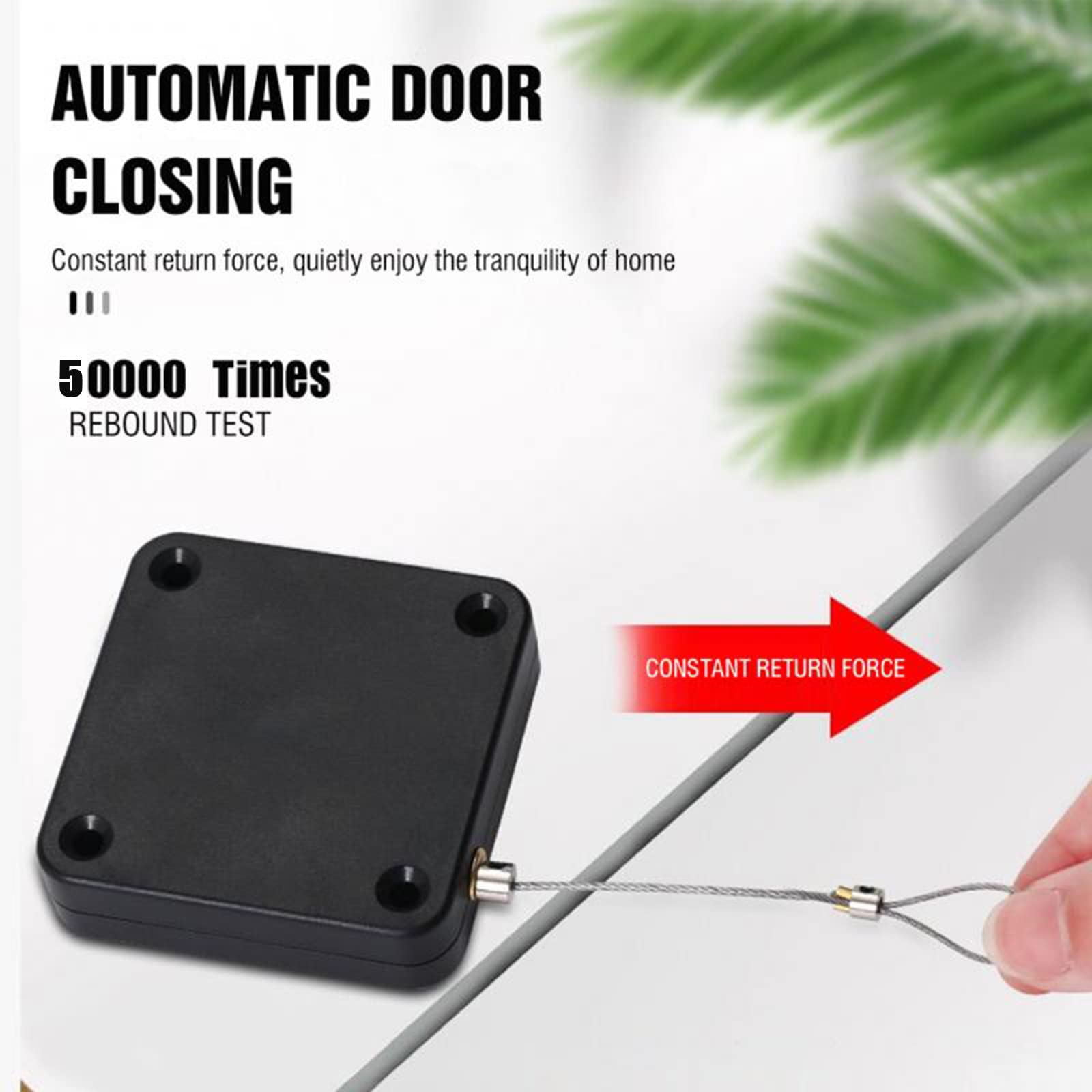 Chiudiporta automatico con sensore Chiudiporta con superficie regolabile senza punzonatura Chiudi automaticamente la staffa della porta Più vicino Miglioramento della casa,Black1200G