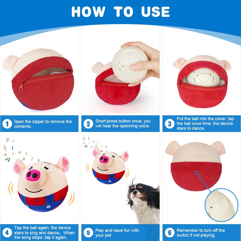 Adiwo Active Moving Pet Plush Toy, Talking Interactive Dog Toy - Image 3
